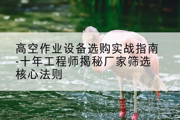 丰宁剪叉式升降机厂家-高空作业设备选购实战指南-十年工程师揭秘厂家筛选核心法则