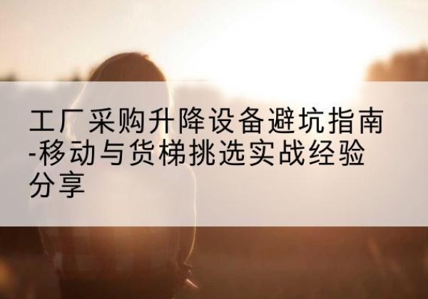丰宁移动式升降机怎么选-工厂采购升降设备避坑指南-移动与货梯挑选实战经验分享